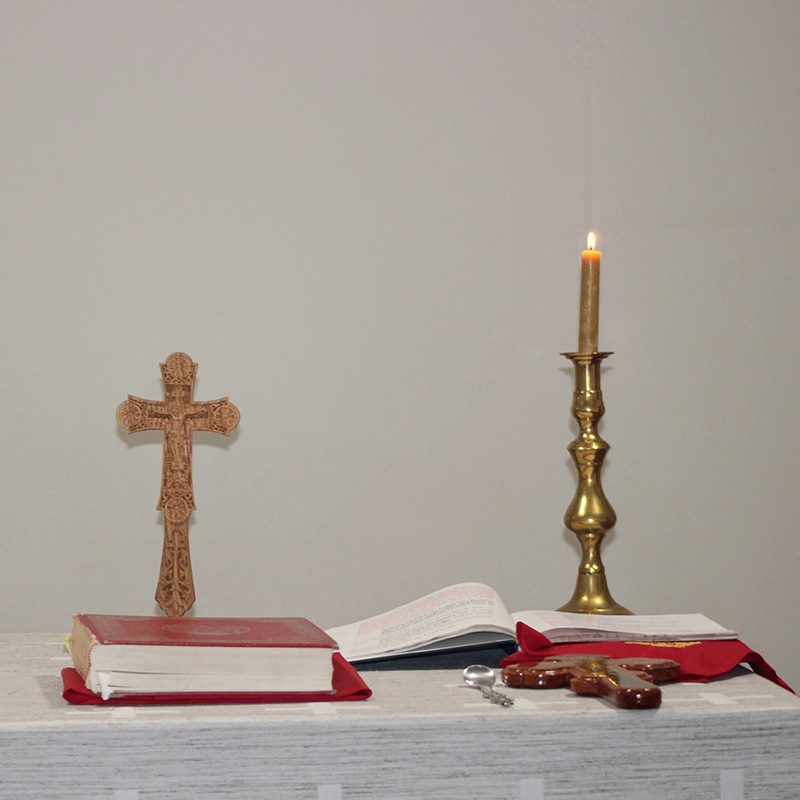 sacraments on altar